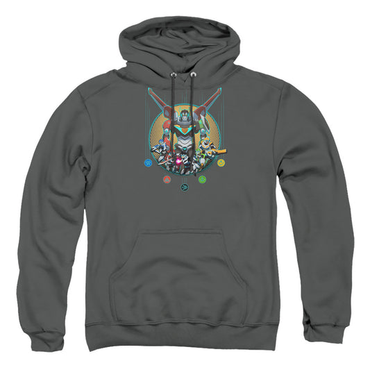 VOLTRON : ASSEMBLE ADULT PULL OVER HOODIE Charcoal 2X