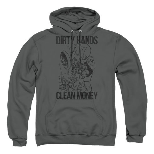 RICHIE RICH : CLEAN MONEY ADULT PULL OVER HOODIE Charcoal 2X