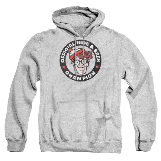 WHERE'S WALDO : CHAMPION ADULT PULL OVER HOODIE Athletic Heather LG