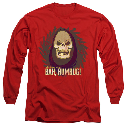 MASTERS OF THE UNIVERSE : BAH HUMBUG L\S ADULT T SHIRT 18\1 Red LG