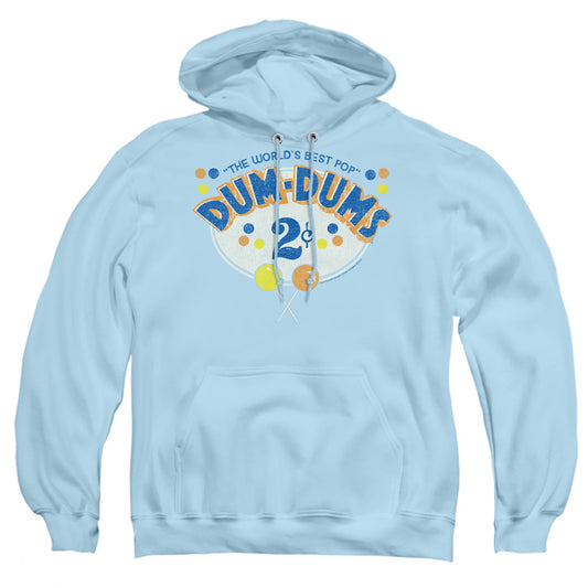 DUM DUMS : 2 CENTS ADULT PULL OVER HOODIE LIGHT BLUE 2X