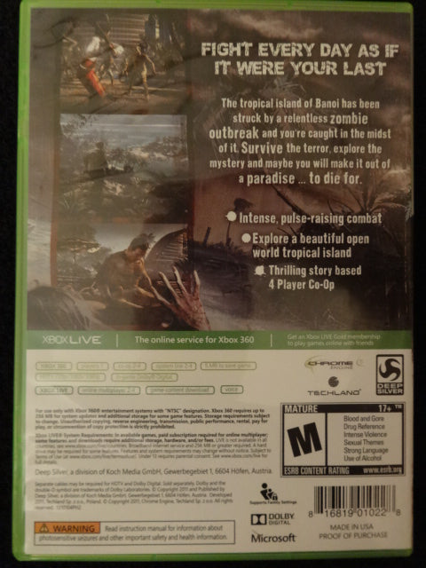 Dead Island Microsoft XBox 360