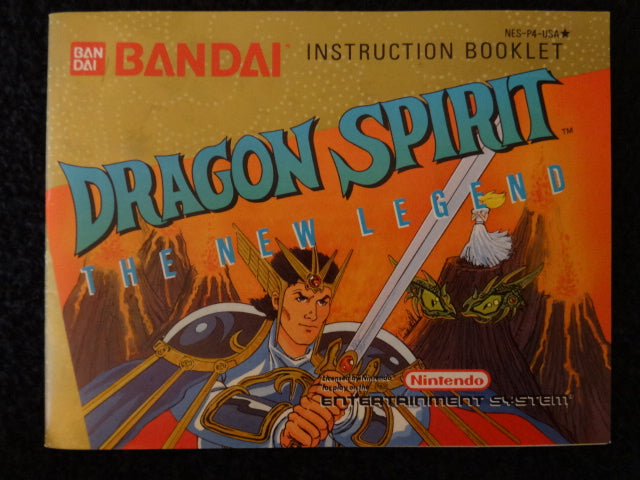 Dragon Spirit The New Legend Instruction Booklet Nintendo Entertainment System
