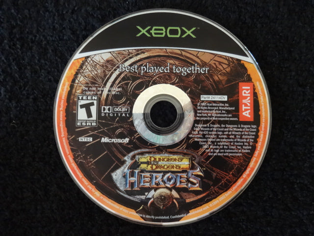 Dungeons and Dragons Heroes Microsoft Xbox