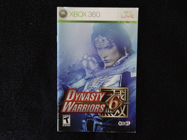 Dynasty Warriors 6 Instruction Booklet Microsoft Xbox 360