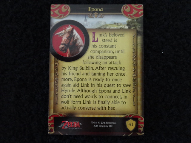 Epona Enterplay 2016 Legend Of Zelda Collectable Trading Card Number 41