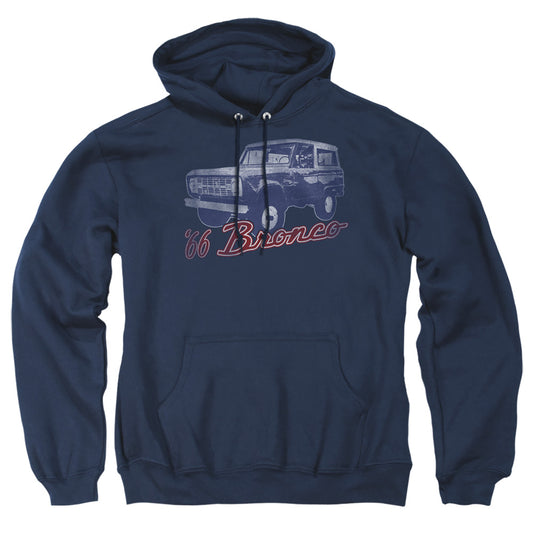 FORD BRONCO : 66 BRONCO CLASSIC ADULT PULL OVER HOODIE Navy 2X