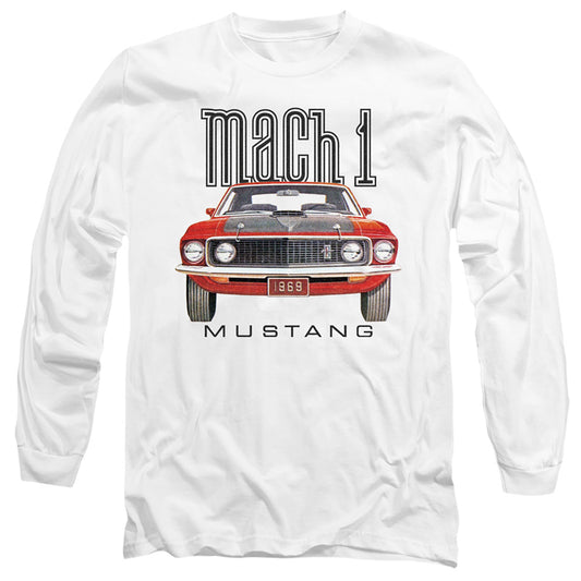 FORD MUSTANG : 69 MACH 1 L\S ADULT T SHIRT 18\1 White 2X