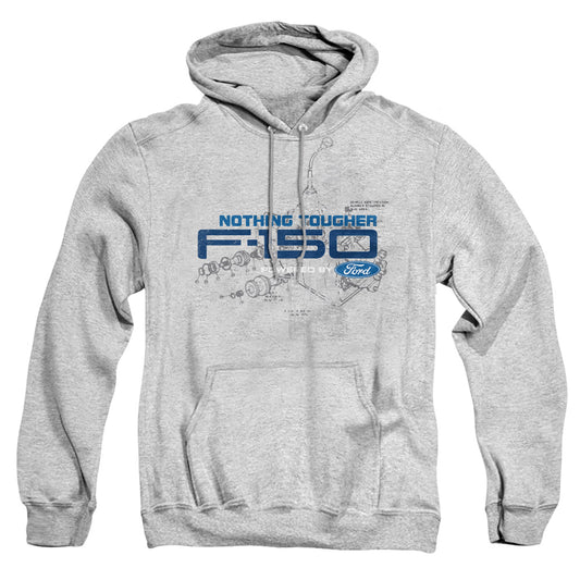 FORD TRUCKS : ENGINE SCHEMATIC ADULT PULL OVER HOODIE Athletic Heather 2X