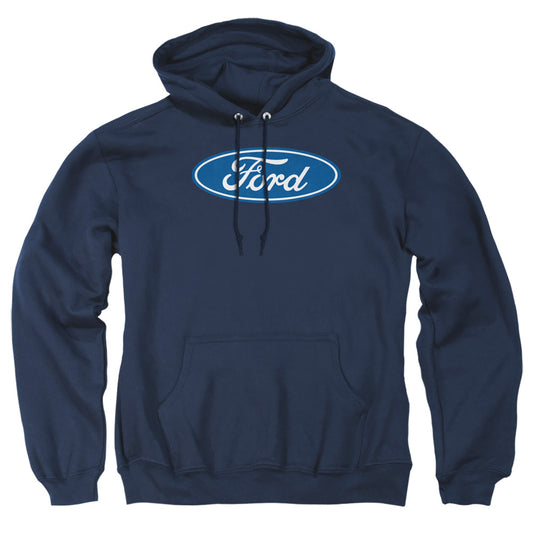FORD : DIMENSIONAL LOGO ADULT PULL OVER HOODIE Navy LG
