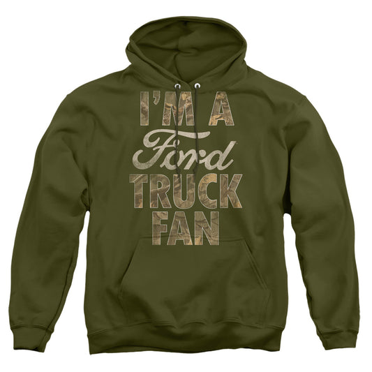 FORD : FORD TRUCK MAN CAMO ADULT PULL OVER HOODIE Military Green SM