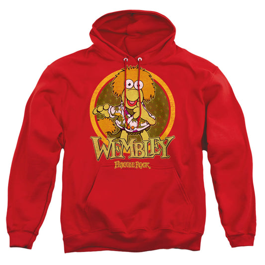 FRAGGLE ROCK : WEMBLEY CIRCLE ADULT PULL OVER HOODIE Red 2X
