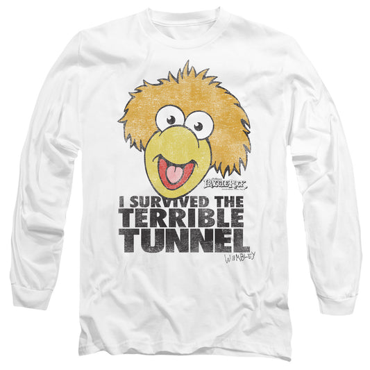 FRAGGLE ROCK : TERRIBLE TUNNEL L\S ADULT T SHIRT 18\1 White 2X