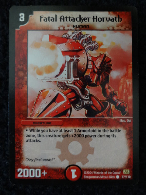 Fatal Attacker Horvath Duel Masters Trading Card