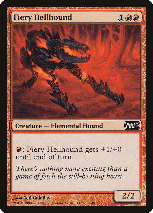 Fiery Hellhound Magic The Gathering Magic 2012 M12