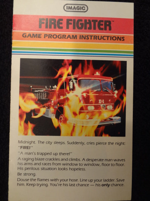 Fire Fighter Instruction Booklet Atari 2600