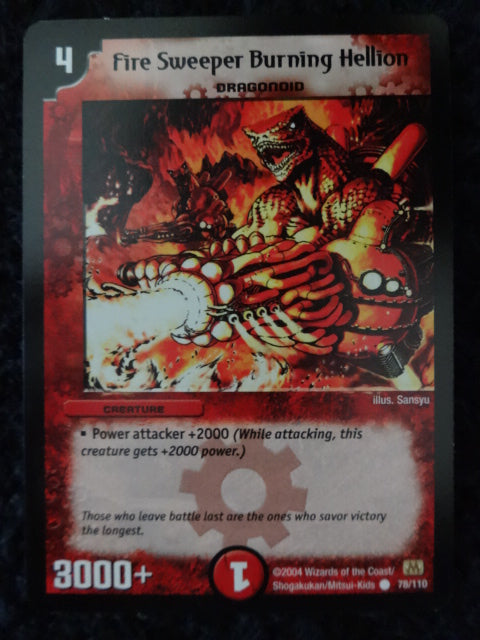 Fire Sweeper Burning Hallion Duel Masters Trading Card