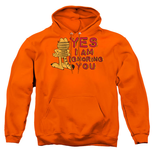 GARFIELD : YES I AM ADULT PULL OVER HOODIE ORANGE 2X