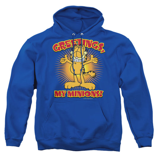GARFIELD : MINIONS ADULT PULL OVER HOODIE Royal Blue 2X