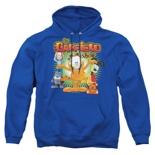 GARFIELD : THE GARFIELD SHOW ADULT PULL OVER HOODIE Royal Blue 2X