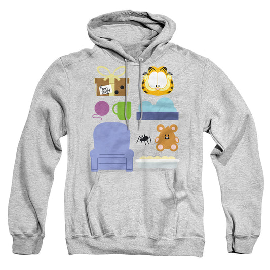 GARFIELD : GIFT SET ADULT PULL OVER HOODIE Athletic Heather 2X