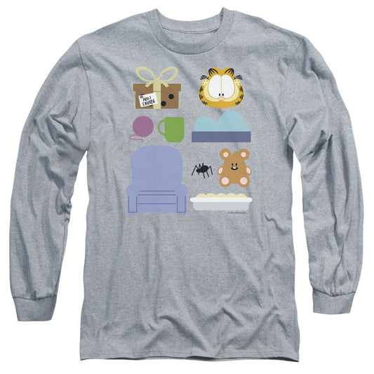GARFIELD : GIFT SET L\S ADULT T SHIRT 18\1 Athletic Heather 2X