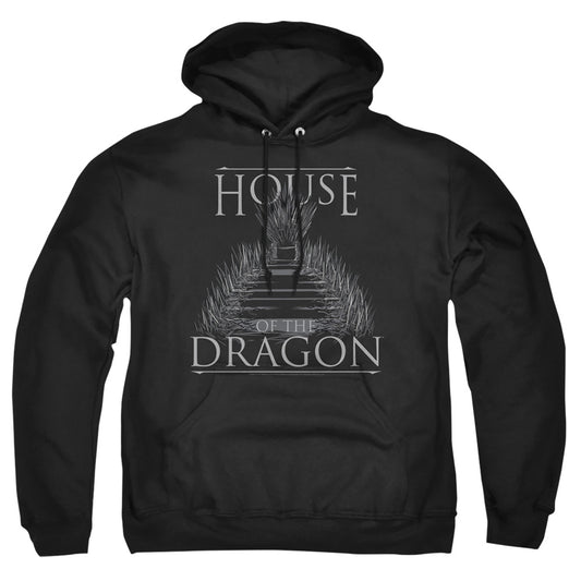 HOUSE OF THE DRAGON : SWORD THRONE ADULT PULL OVER HOODIE Black 2X