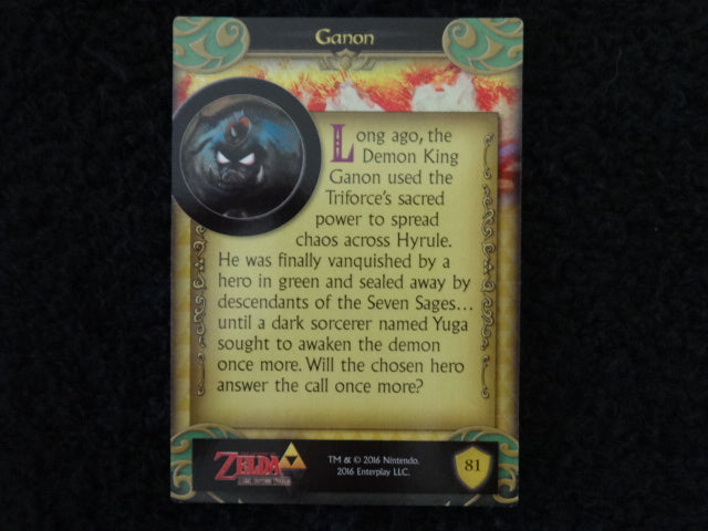 Gannon Enterplay 2016 Legend Of Zelda Collectable Trading Card Number 81