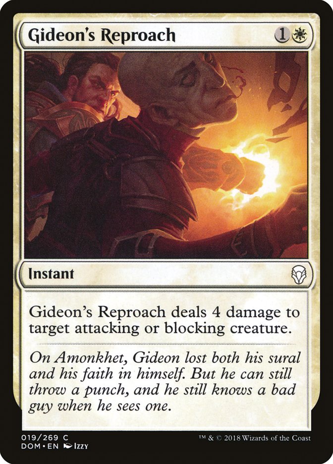 Gideon's Reproach Magic The Gathering Dominaria dom-19