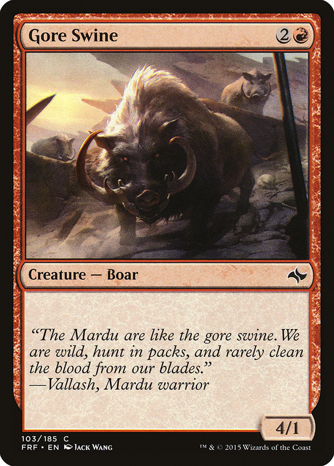 Gore Swine Magic The Gathering Fate Reforged