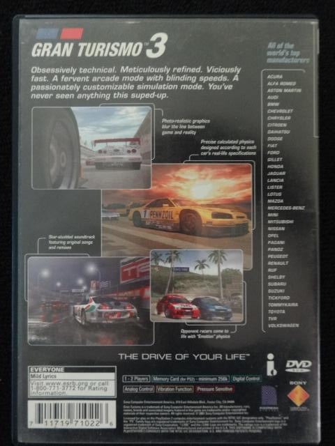 Gran Turismo 3 A-Spec Sony PlayStation 2