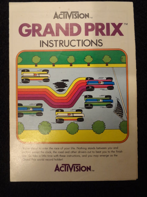 Grand Prix Instruction Booklet Atari 2600
