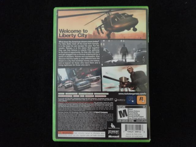 Grand Theft Auto IV Microsoft Xbox 360