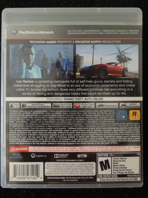 Grand Theft Auto V Sony PlayStation 3