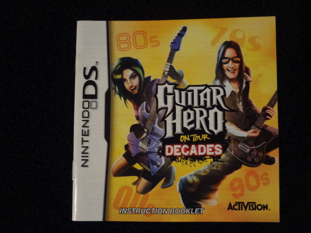 Guitar Hero On Tour Decades Instruction Booklet Nintendo DS