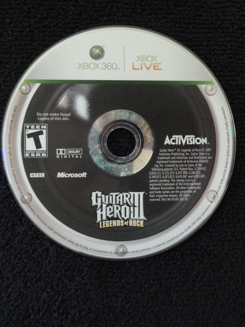 Guitar Hero III Legends Of Rock Microsoft Xbox 360