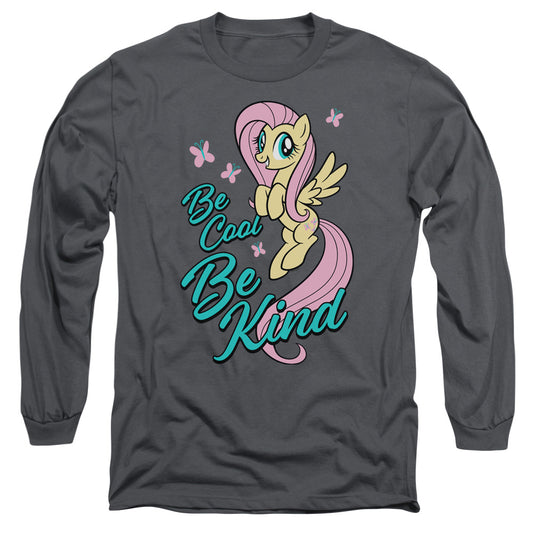 MY LITTLE PONY TV : BE KIND L\S ADULT T SHIRT 18\1 Charcoal 2X
