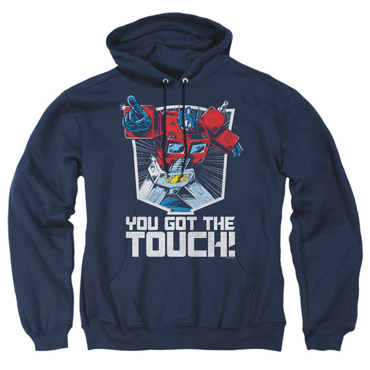 TRANSFORMERS : YOU GOT THE TOUCH ADULT PULL OVER HOODIE Navy XL