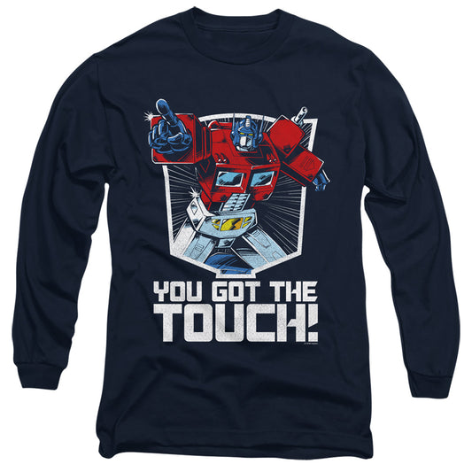 TRANSFORMERS : YOU GOT THE TOUCH L\S ADULT T SHIRT 18\1 Navy 2X