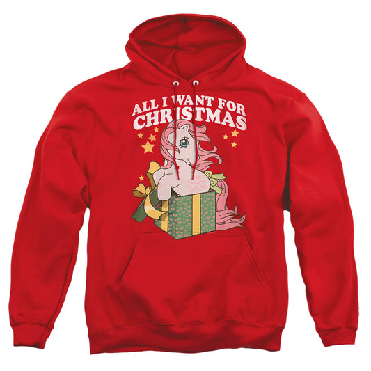 MY LITTLE PONY RETRO : ALL I WANT ADULT PULL OVER HOODIE Red 2X