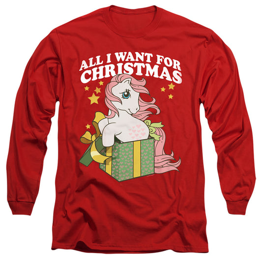 MY LITTLE PONY RETRO : ALL I WANT L\S ADULT T SHIRT 18\1 Red 2X