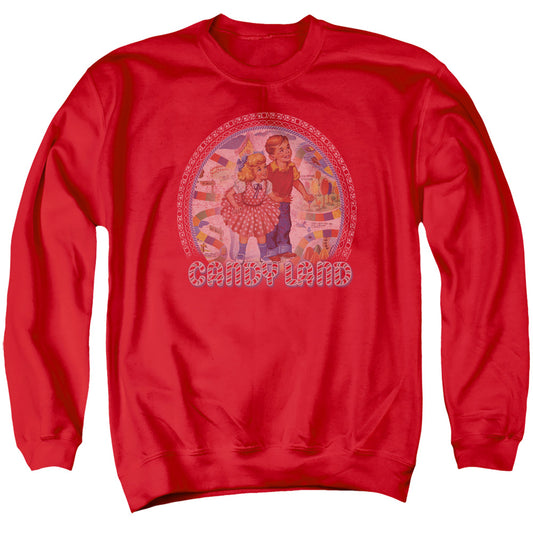 CANDY LAND : CANDY LAND ADULT CREW SWEAT Red SM