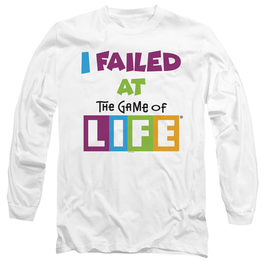 THE GAME OF LIFE : THE GAME L\S ADULT T SHIRT 18\1 White 2X