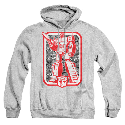 TRANSFORMERS : AUTOBOT ADULT PULL OVER HOODIE Athletic Heather 2X