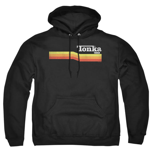 TONKA : TONKA STRIPE ADULT PULL OVER HOODIE Black XL