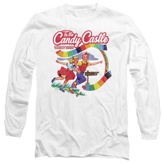 CANDY LAND : TO THE CANDY CASTLE L\S ADULT T SHIRT 18\1 White LG