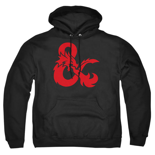 DUNGEONS AND DRAGONS : AMPERSAND LOGO ADULT PULL OVER HOODIE Black 2X