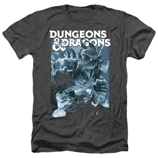 Dungeous And Dragons Tarrasque Adult Size Heather Style T-Shirt Black