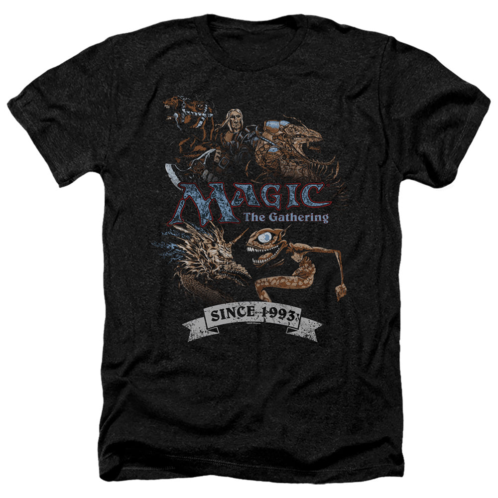 Magic The Gathering Four Pack Retro Adult Size Heather Style T-Shirt Black