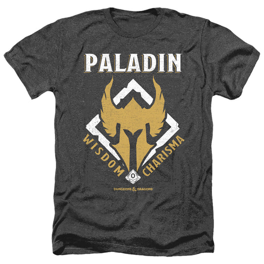 Dungeons And Dragons Paladin Adult Size Heather Style T-Shirt Black